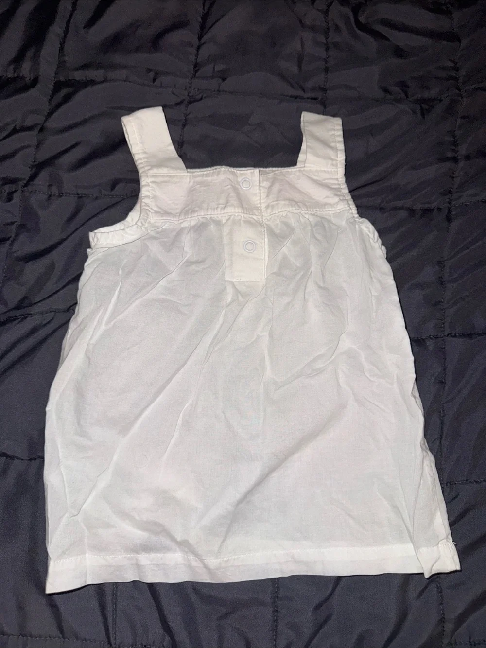 Carter's White Tank Dress with Pink Geometric Trim